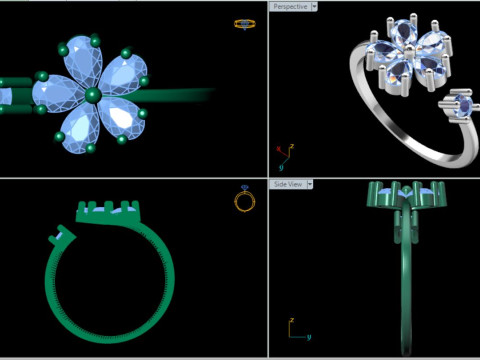 Women ring Model Cetak 3D
