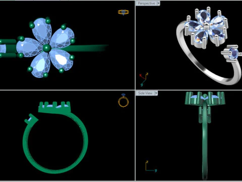 Anello da donna Modello di stampa 3D