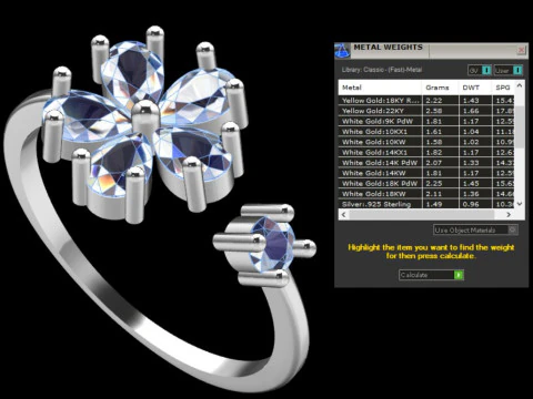 Anello da donna Modello di stampa 3D