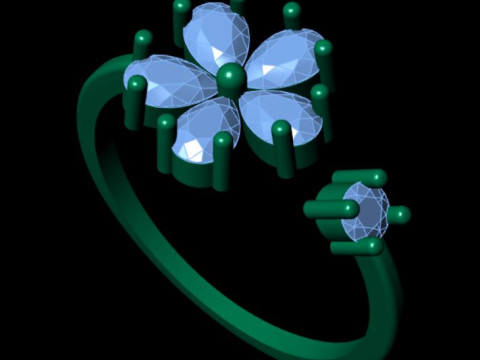 Women ring Model Cetak 3D