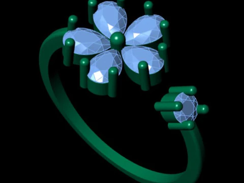 Anello da donna Modello di stampa 3D