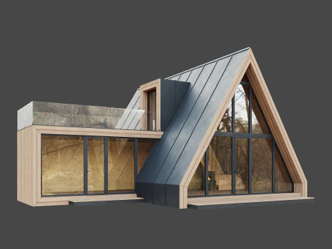 A型框架房屋 3D 模型