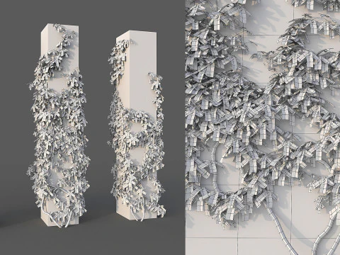 Conjunto de parede de uva Modelo 3D
