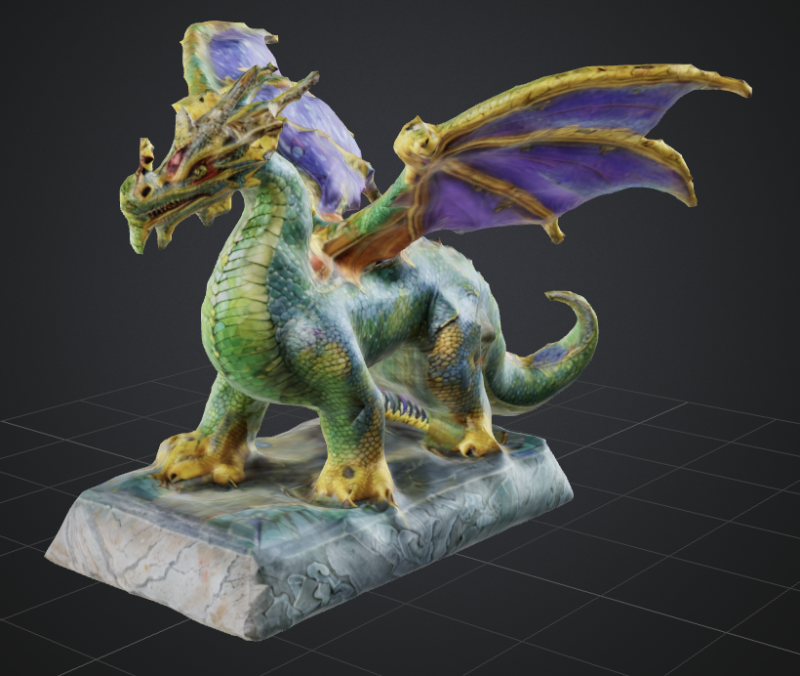Amethyst Winged Dragon Model 3D .c4d .max .obj .3ds .fbx .stl .blend 