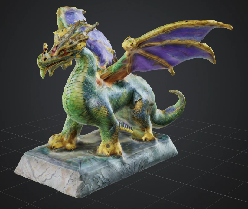 Amethyst Winged Dragon 3D Model .c4d .max .obj .3ds .fbx .stl .blend 
