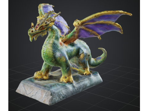 Amethyst Winged Dragon 3D Model