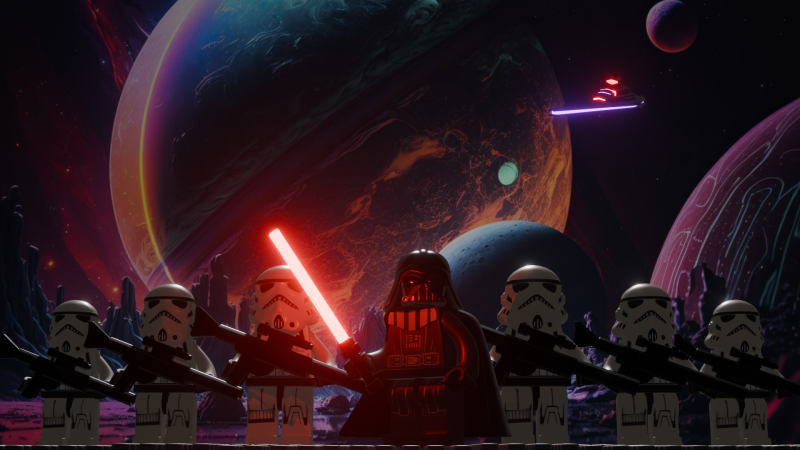 Darth vader lego 3D Model .c4d .max .obj .3ds .fbx .stl .blend 
