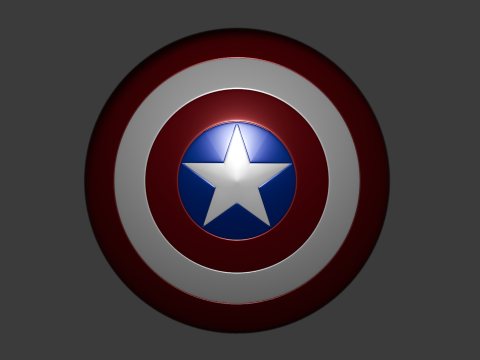 Escudo capitan america Modello 3D