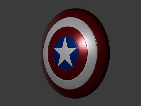 Escudo capitan america Modelo 3D