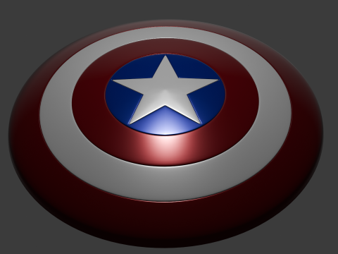 Escudo capitan america Modelo 3D