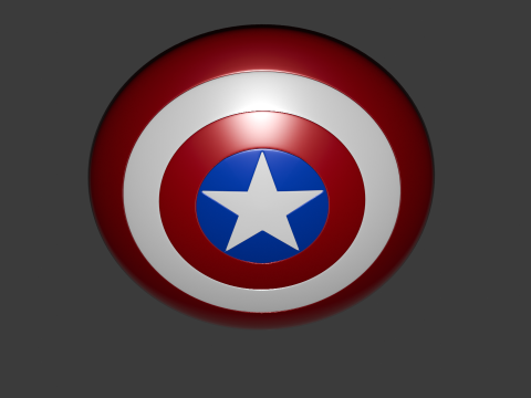 Escudo capitan america Modelo 3D