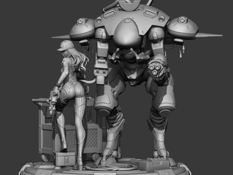 Dva - Overwatch Anime Figures Ready to Print Modello di stampa 3D