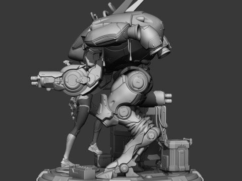 Dva - Overwatch Anime Figures Ready to Print Modello di stampa 3D