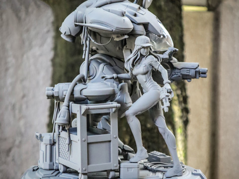 Dva - Overwatch Anime Figures Ready to Print Modello di stampa 3D