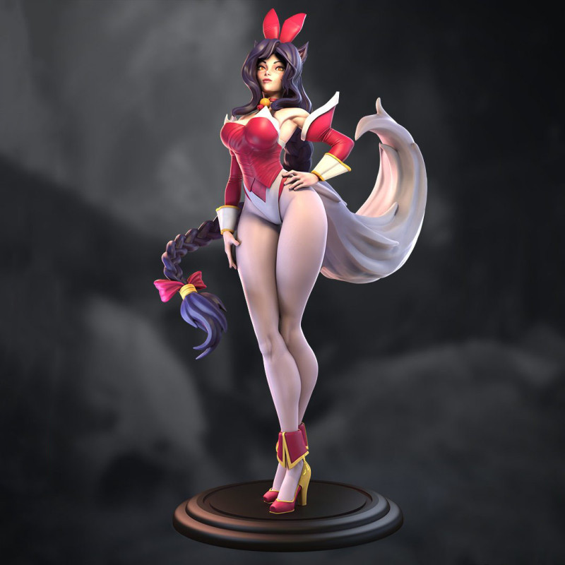 Ahri Bunny Anime Figures Ready to Print 3Dプリントモデル .c4d .max .obj .3ds .fbx .stl .blend 