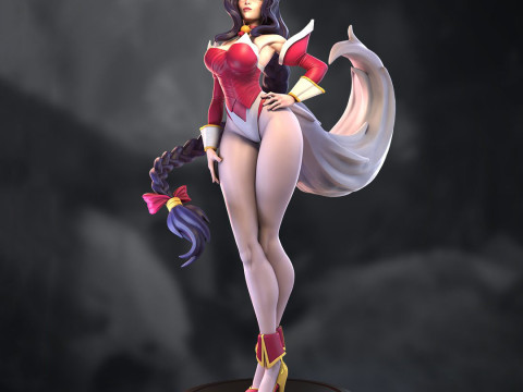 Ahri Bunny Anime Figures Ready to Print 3Dプリントモデル