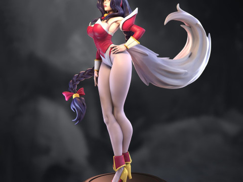 Ahri Bunny Anime Figures Ready to Print 3Dプリントモデル