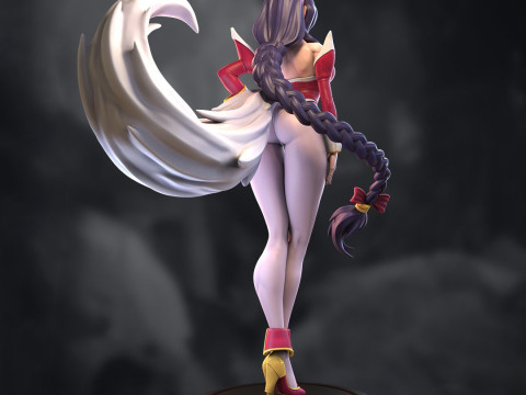 Ahri Bunny Anime Figures Ready to Print 3Dプリントモデル