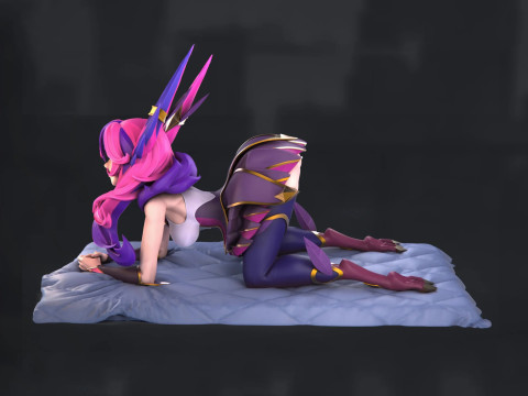 Xayah Star Guardian Standard Figures STL Ready to Print 3Dプリントモデル
