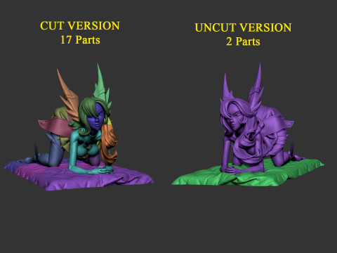 Xayah Star Guardian Standard Figures STL Ready to Print Modello di stampa 3D