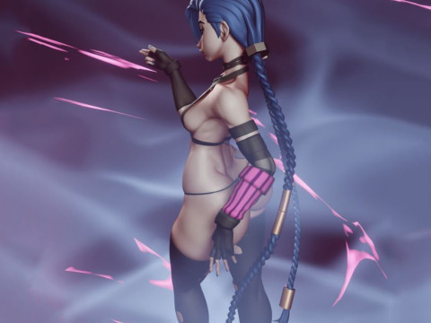 Jinx Rushzilla LoL Figures STL Ready to Print 3D Print Model