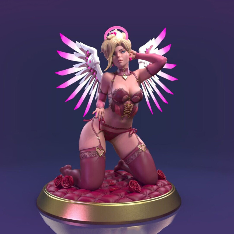 Angel Mechanic Nurse Figures STL Ready to Print 3D-Druckmodell .c4d .max .obj .3ds .fbx .stl .blend