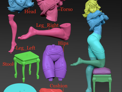 Daphne Blake Figures STL Ready to Print Modelo de impresión 3D