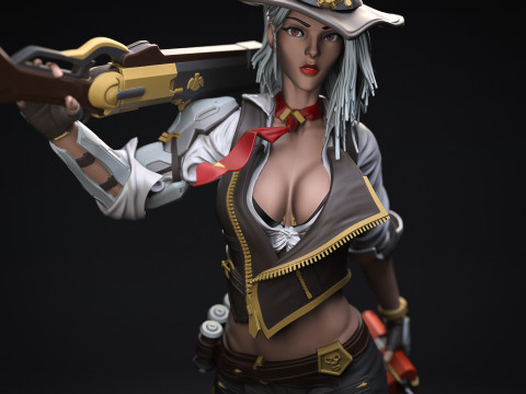 Overwatch Ashe Figures Lots of Options STL Ready to Print 3D 打印模型