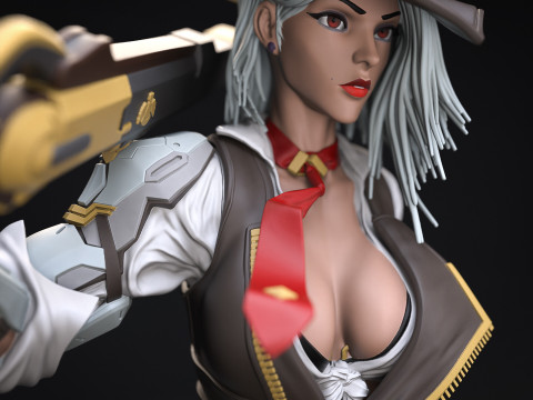 Overwatch Ashe Figures Lots of Options STL Ready to Print 3D 打印模型