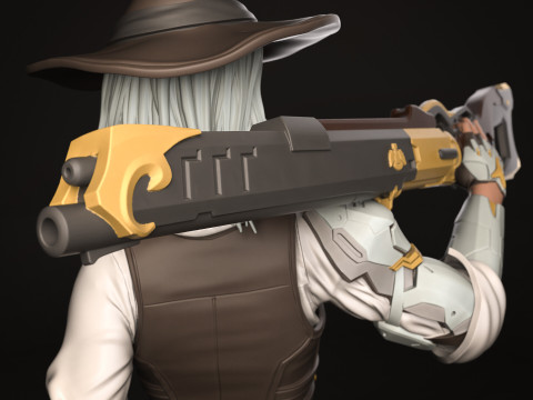 Overwatch Ashe Figures Lots of Options STL Ready to Print 3D 打印模型