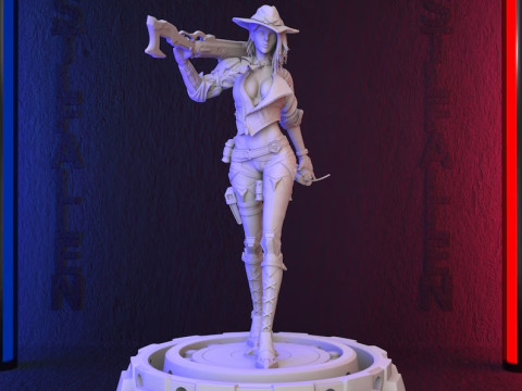 Overwatch Ashe Figures Lots of Options STL Ready to Print 3D 打印模型