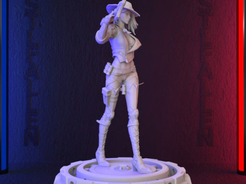 Overwatch Ashe Figures Lots of Options STL Ready to Print 3D 打印模型