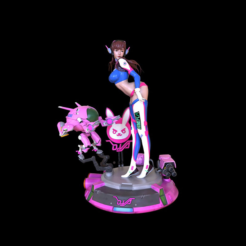 DVa Overwatch Figures STL Ready to Print 3D प्रिंट मॉडल .c4d .max .obj .3ds .fbx .stl .blend 