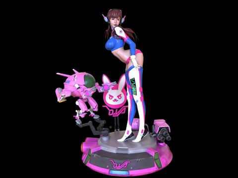 DVa Overwatch Figures STL Ready to Print 3D प्रिंट मॉडल