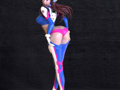 DVa Overwatch Figures STL Ready to Print 3D प्रिंट मॉडल