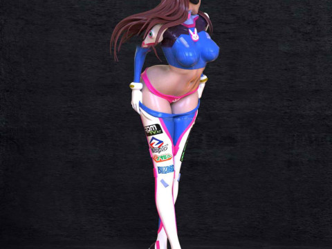 DVa Overwatch Figures STL Ready to Print 3D प्रिंट मॉडल