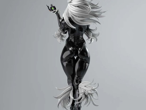 Felicia Black Cat Figures STL Ready to Print Modèles 3D en vedette