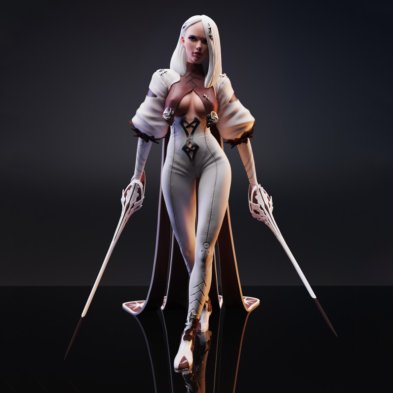 Mikeo Warrior Statue STL Ready to Print 3D-Druckmodell .c4d .max .obj .3ds .fbx .stl .blend 