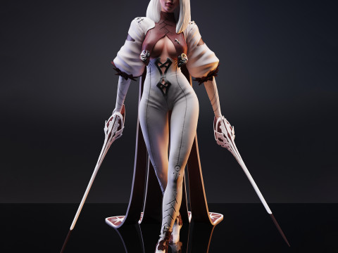 Mikeo Warrior Statue STL Ready to Print 3D Print Model