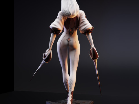 Mikeo Warrior Statue STL Ready to Print 3D-Druckmodell