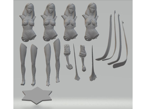 Mikeo Warrior Statue STL Ready to Print 3D-Druckmodell