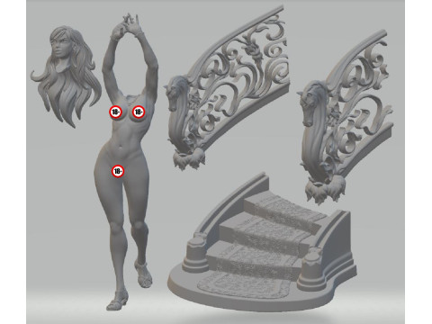 Sexy Irene 75mm 3D Figurine STL Ready to Print Modelo de impresión 3D
