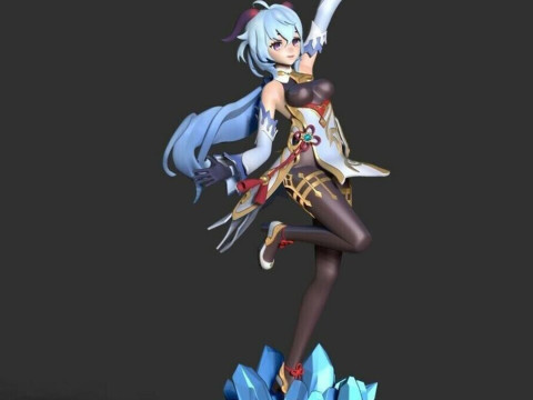 Ganyu Genshin Impact 3D Figurine STL Ready to Print 3D Принт Модель