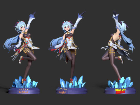 Ganyu Genshin Impact 3D Figurine STL Ready to Print 3D Принт Модель