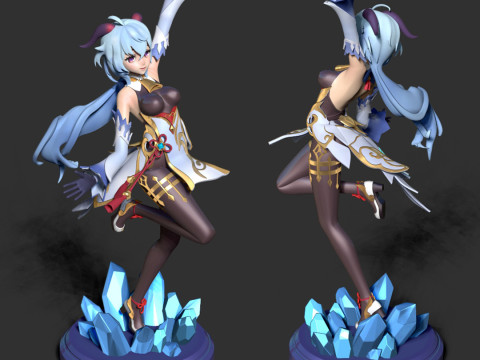 Ganyu Genshin Impact 3D Figurine STL Ready to Print 3D Принт Модель