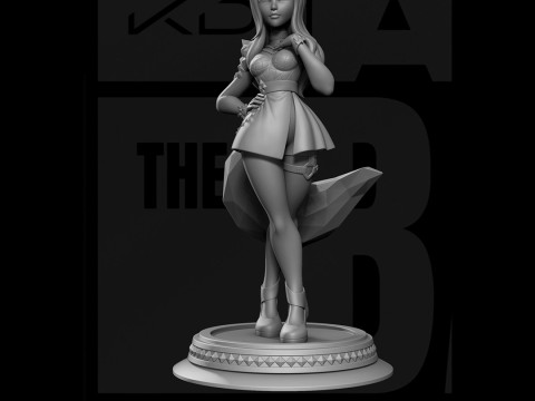 KDA All Out Ahri from League of Legends 3D Figurine Ready to Print Model Cetak 3D