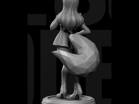 KDA All Out Ahri from League of Legends 3D Figurine Ready to Print Model Cetak 3D