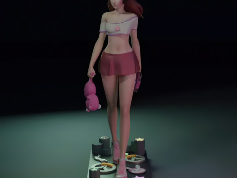 DVa Overwatch 3D Figures STL Ready to Print 3Dプリントモデル