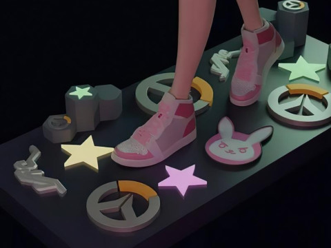 DVa Overwatch 3D Figures STL Ready to Print Modèles 3D en vedette