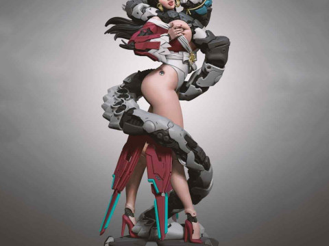 Cyborg Boa Hancock Cyberpunk 3D Figures Ready to Print Model do druku 3D